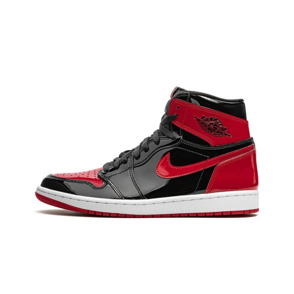 NIKE AJ 1 HIGH BRED PATENT SEMI UA