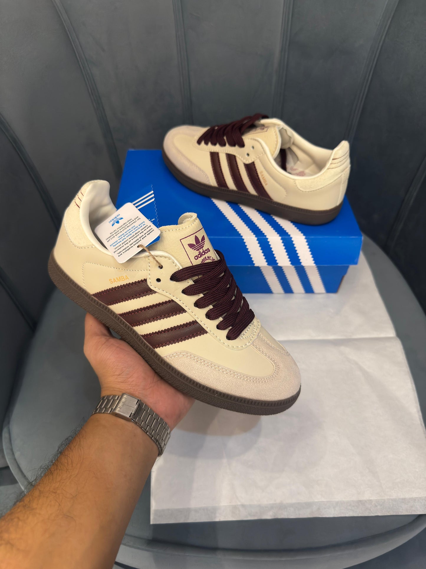 ADIDAS SAMBA WHITE MAROON