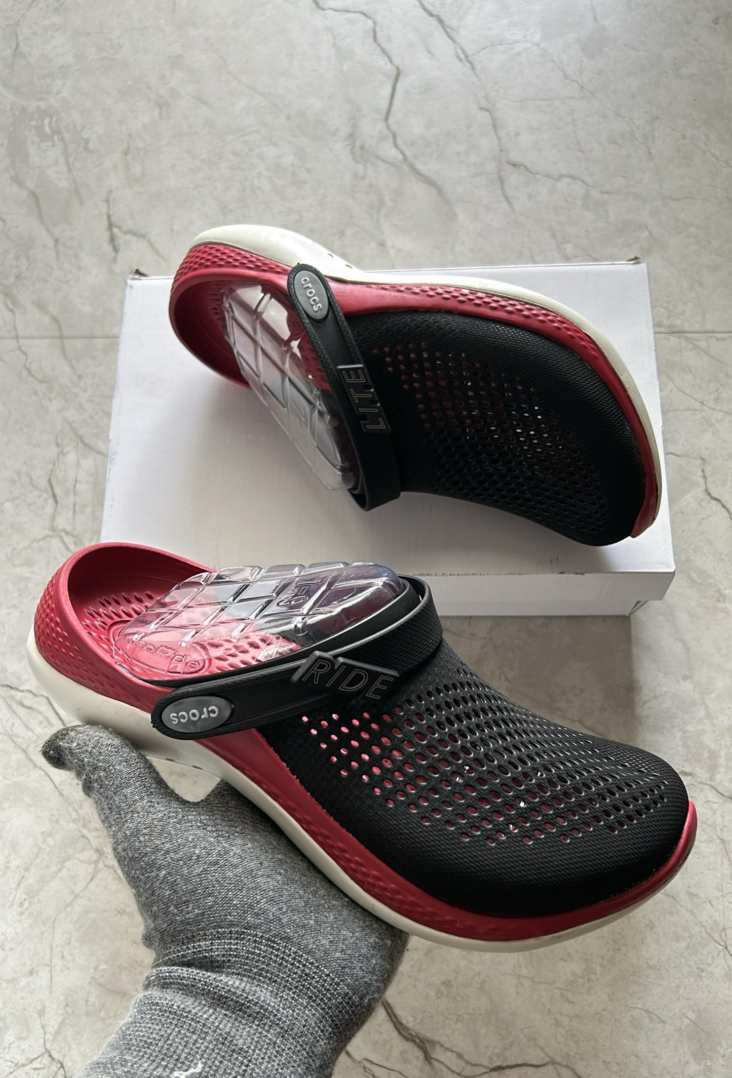 CROCS LITERIDE 360 RED BLACK