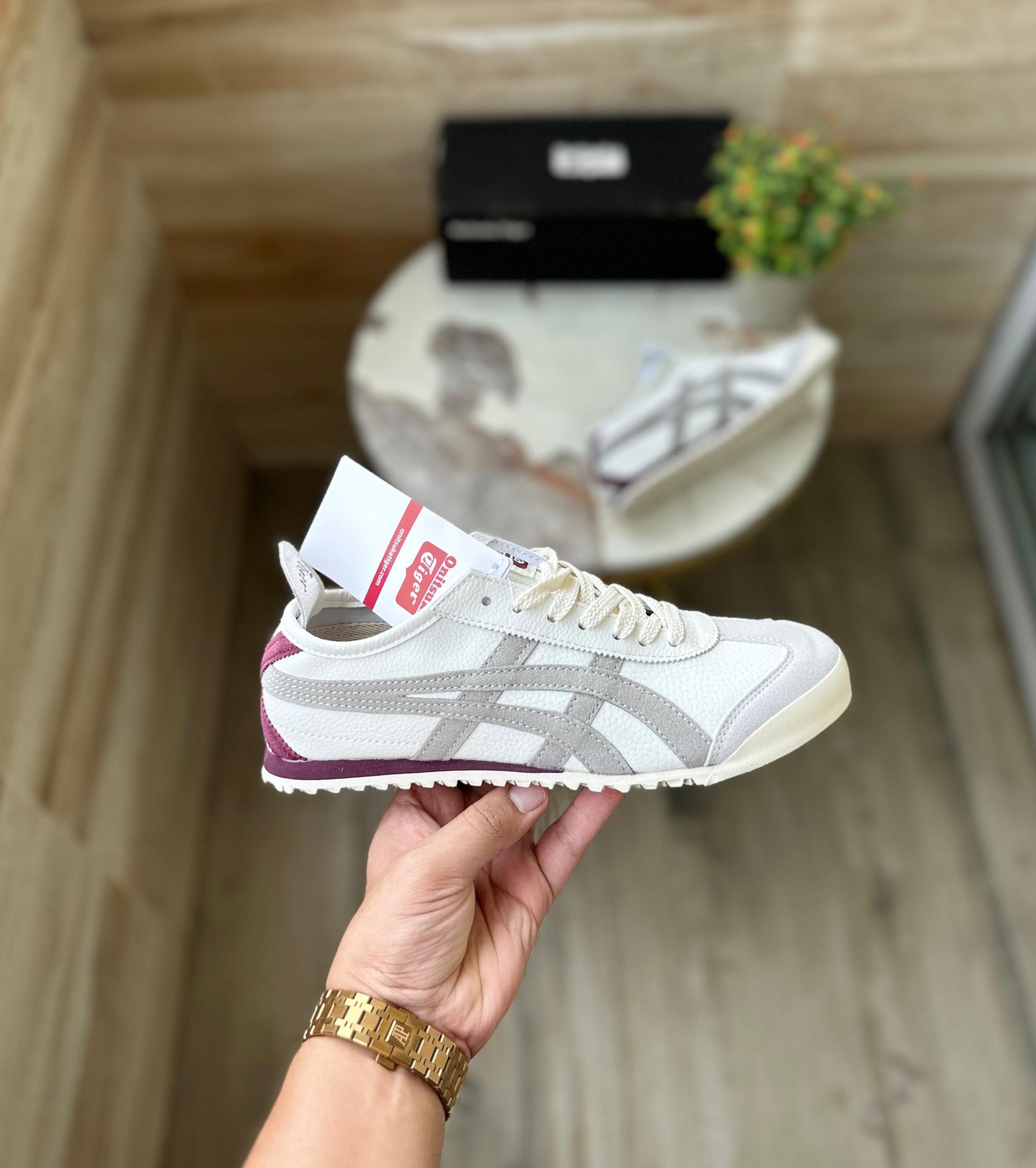 ONITSUKA TIGER LEATHER WHITE GREY