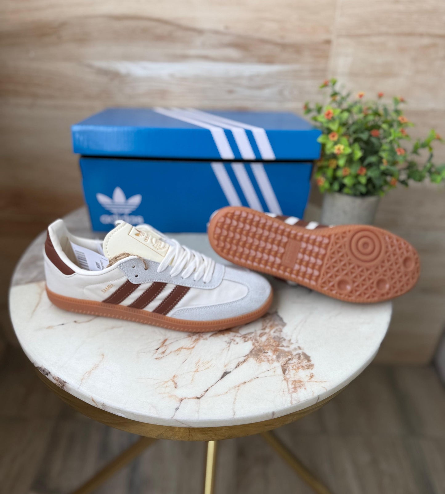 ADIDAS ORIGINAL SAMBA WHITE BROWN