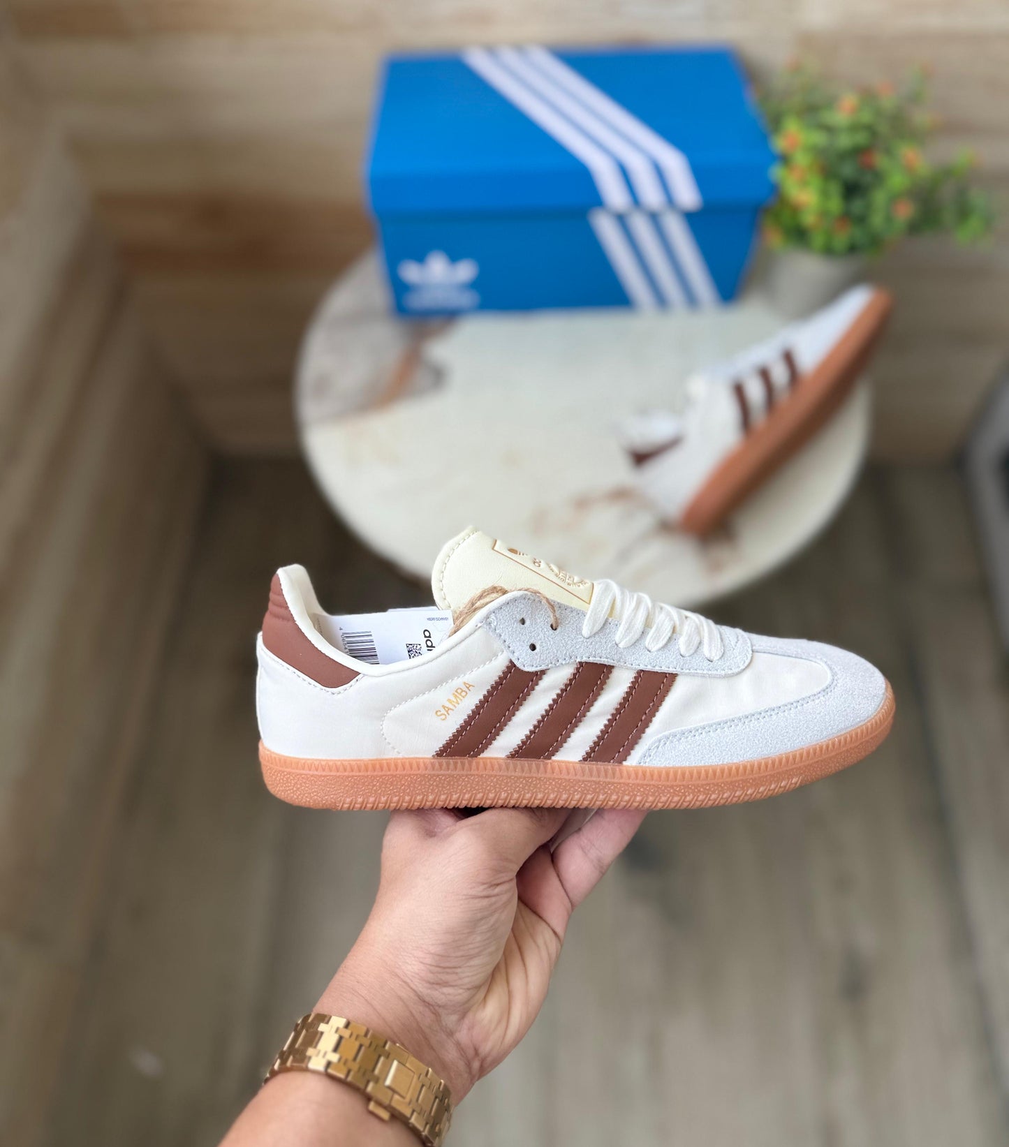ADIDAS ORIGINAL SAMBA WHITE BROWN