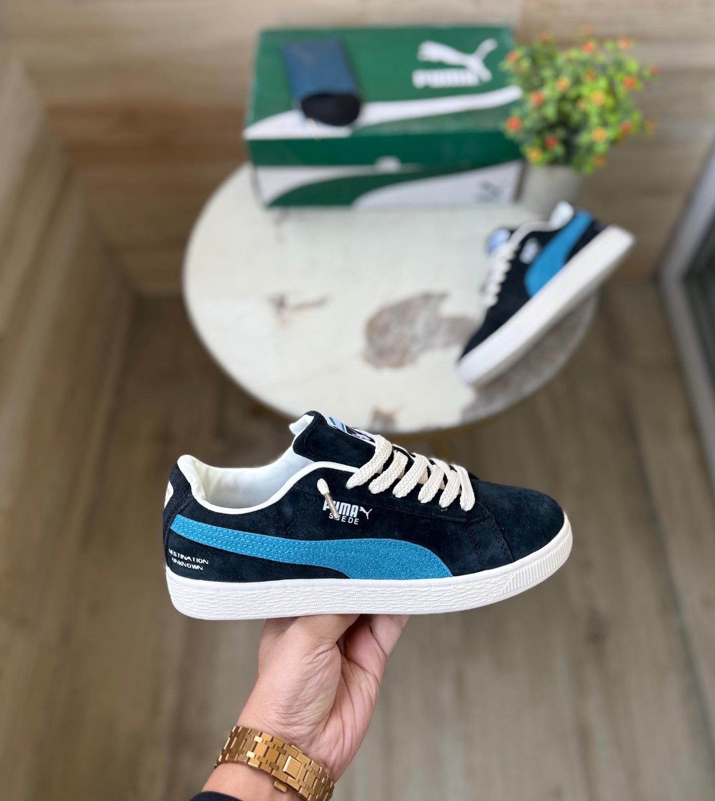PUMA CLASSIC SUEDE BLACK BLUE