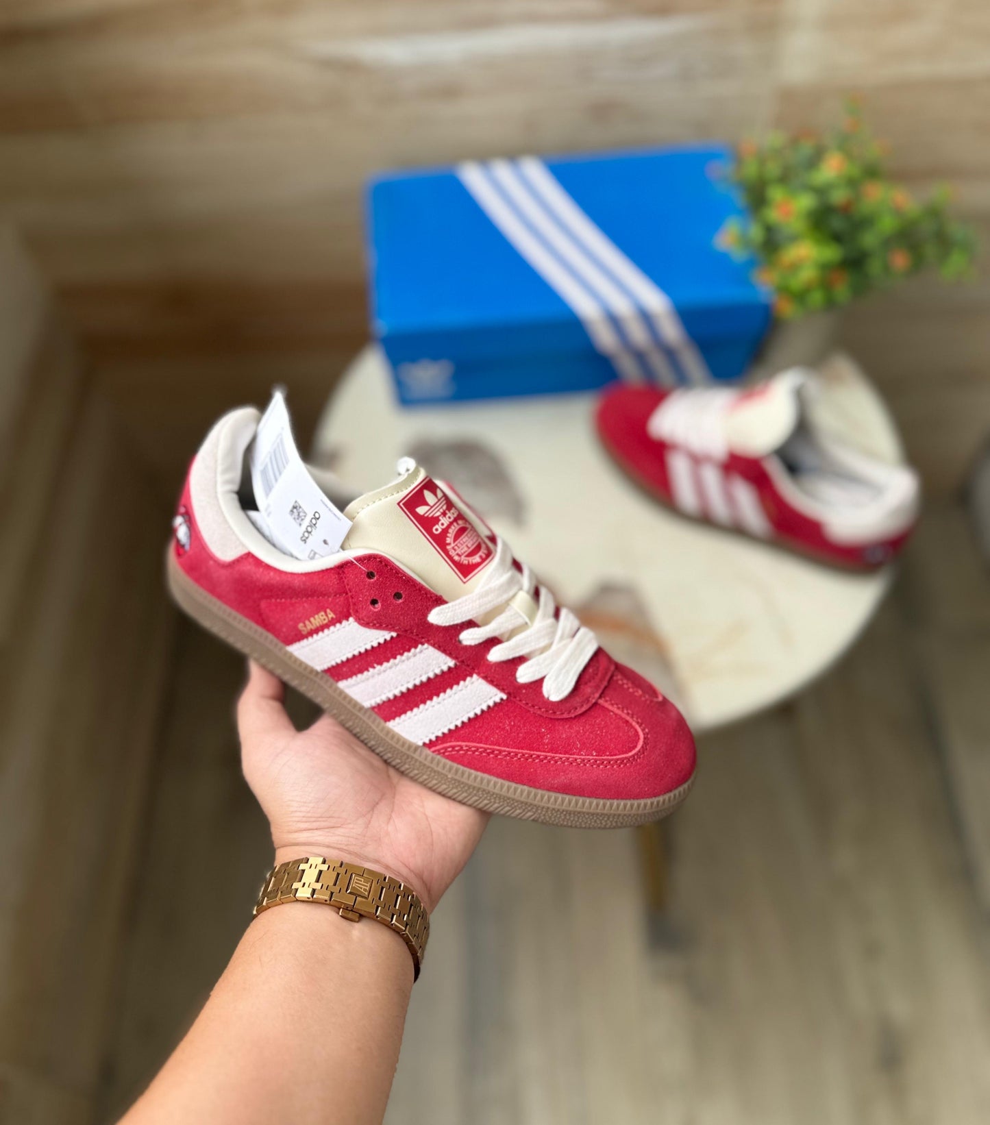 ADIDAS SAMBA BETTER SCARLET OFF WHITE