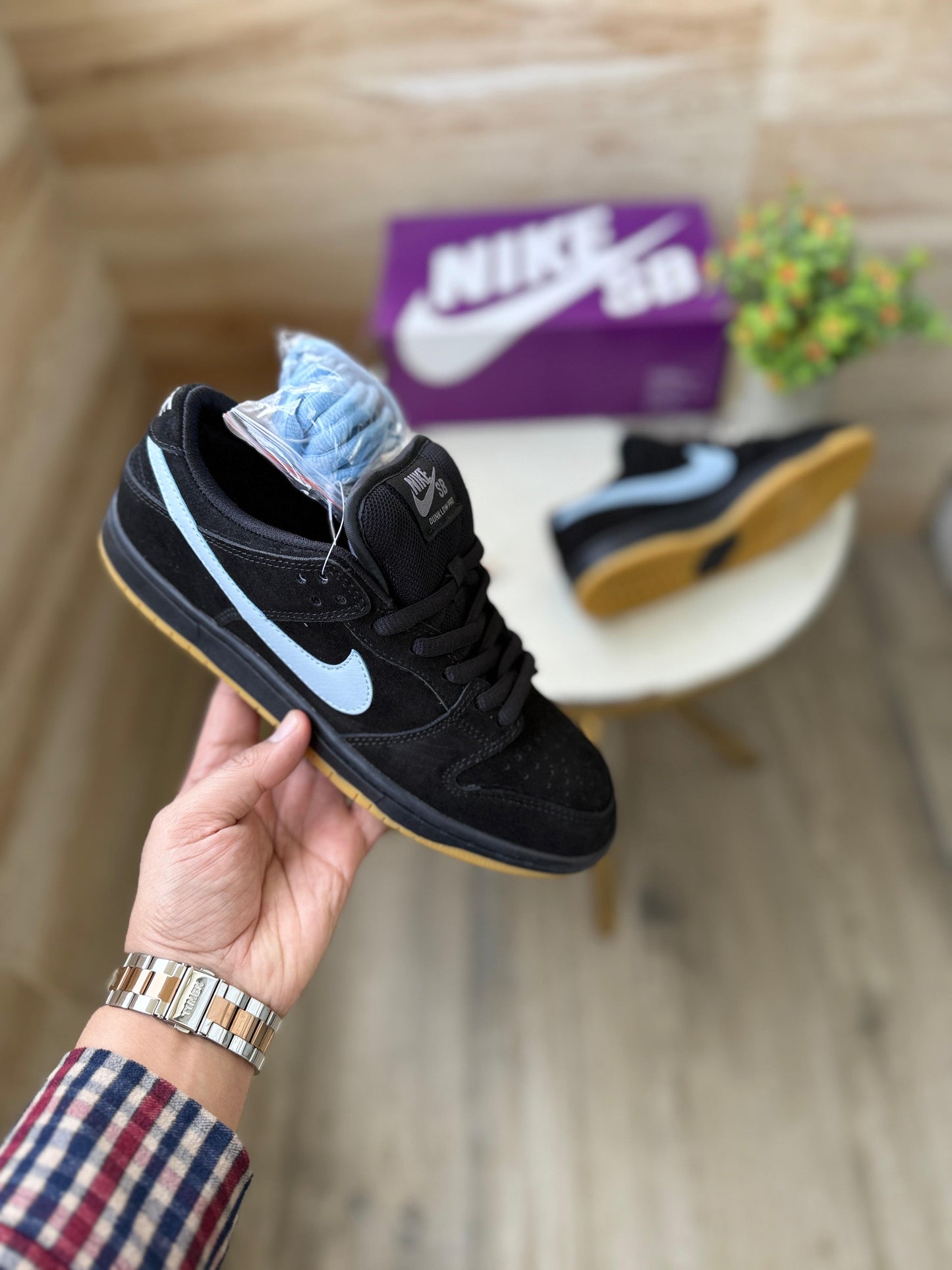 NIKE SB DUNK LOW FOG BLACK GUM