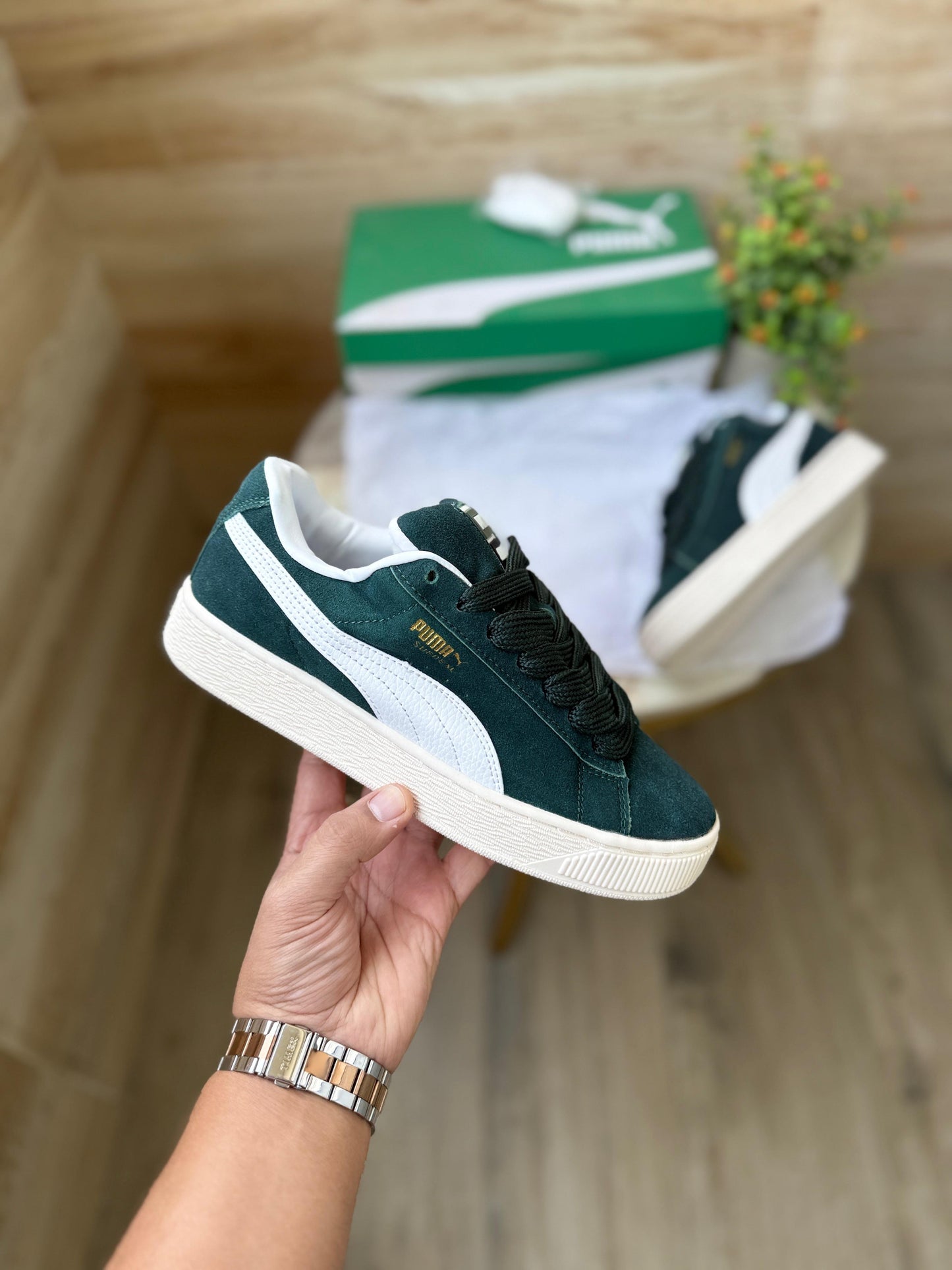 PUMA CLASSIC SUEDE XLG DARK GREEN