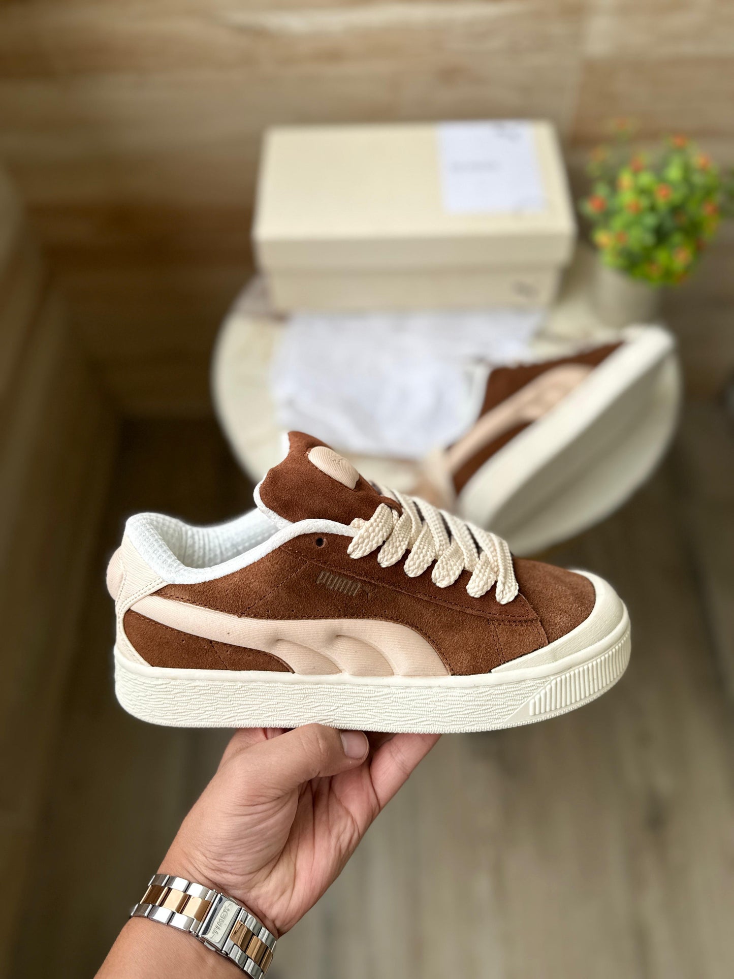 PUMA XL SUEDE CRUSH BROWN WHITE