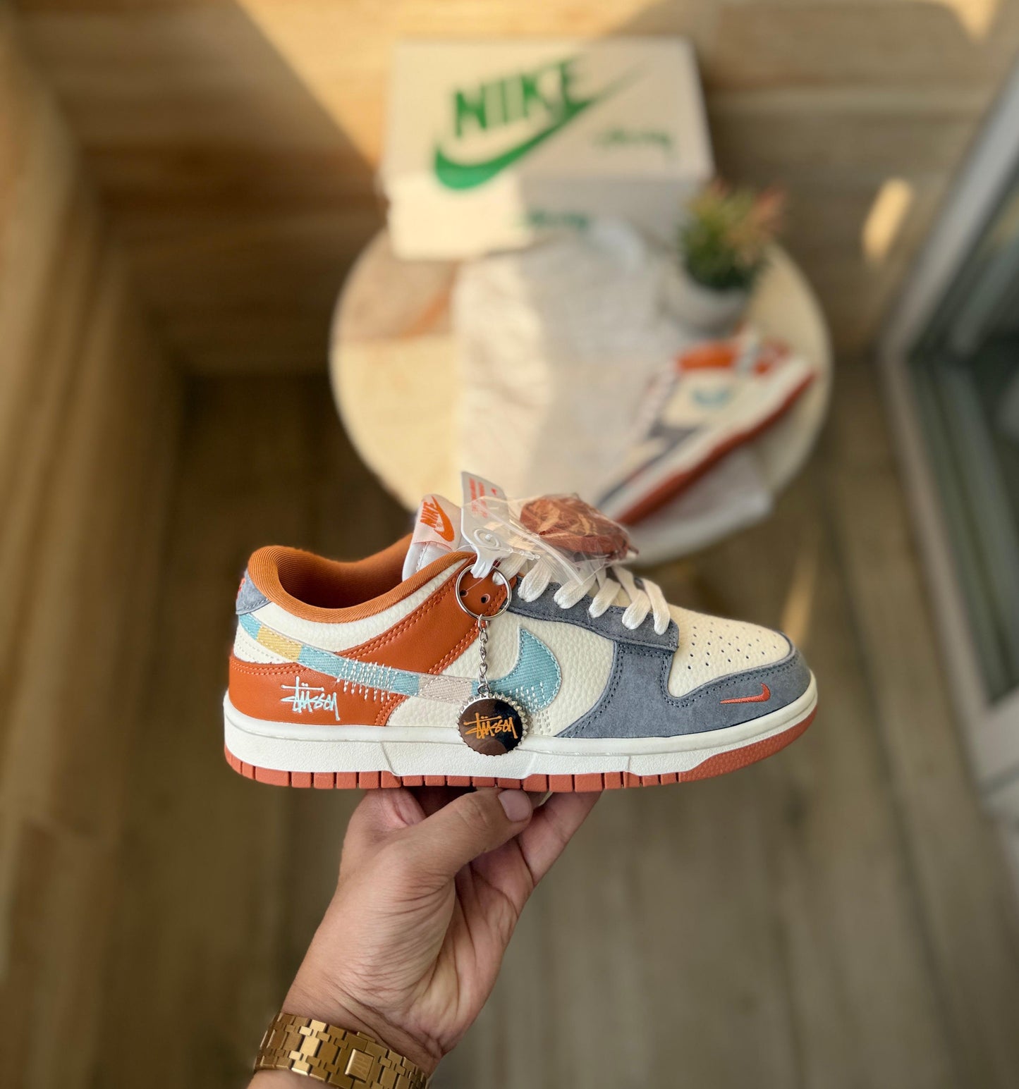 NIKE SB DUNK STUSSY GREY ORANGE 2025
