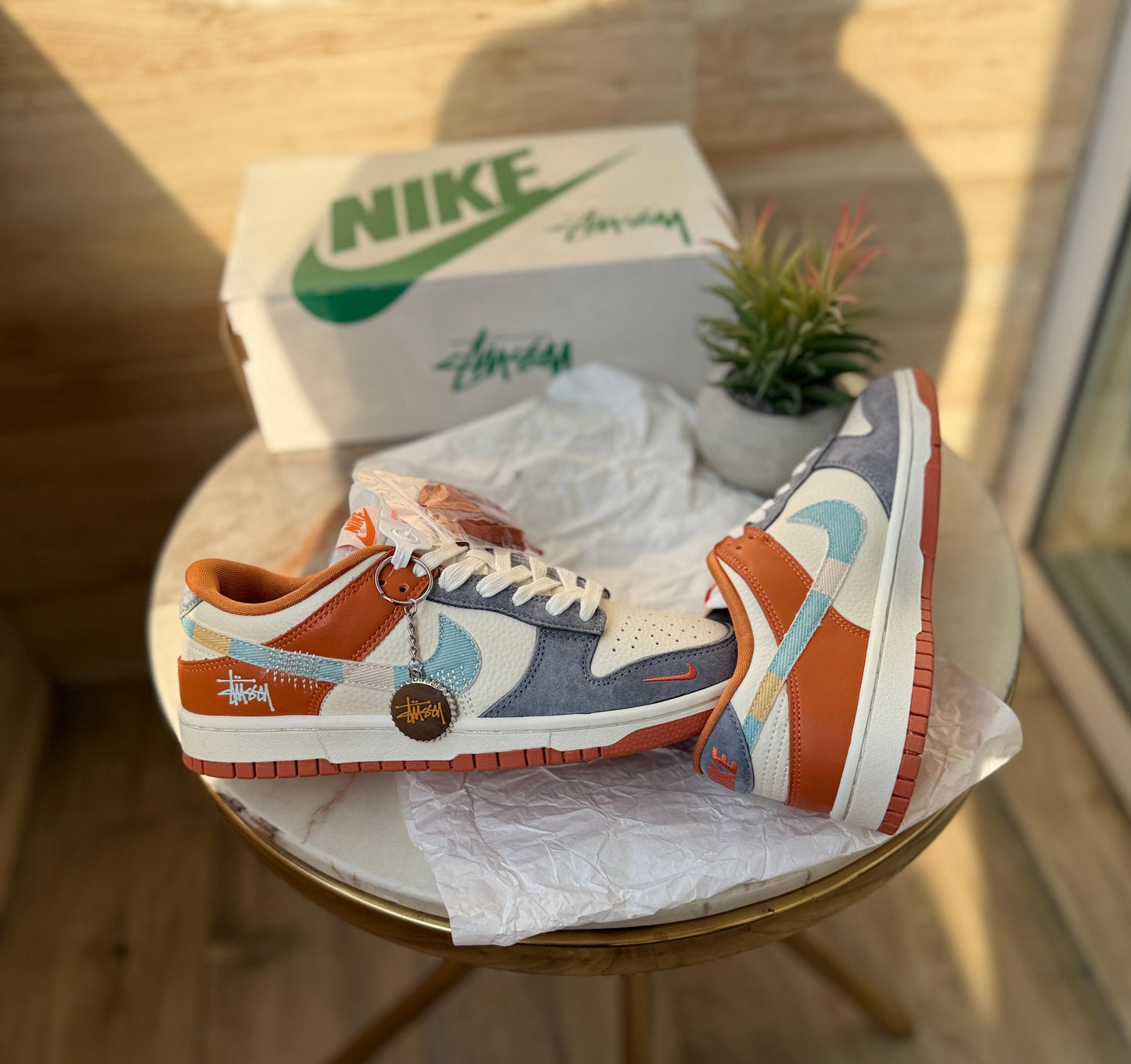 NIKE SB DUNK STUSSY GREY ORANGE 2025