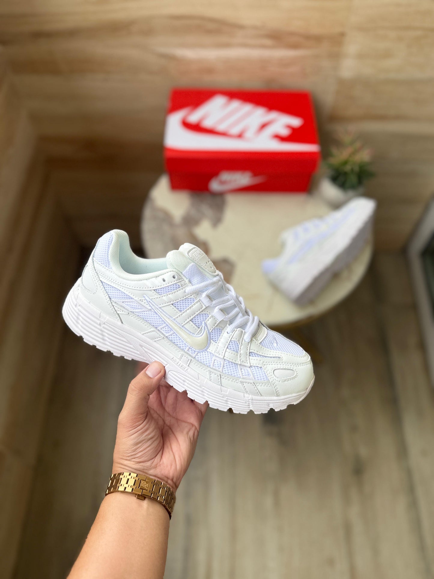 NIKE P-6000 TRAINER TRIPPLE WHITE