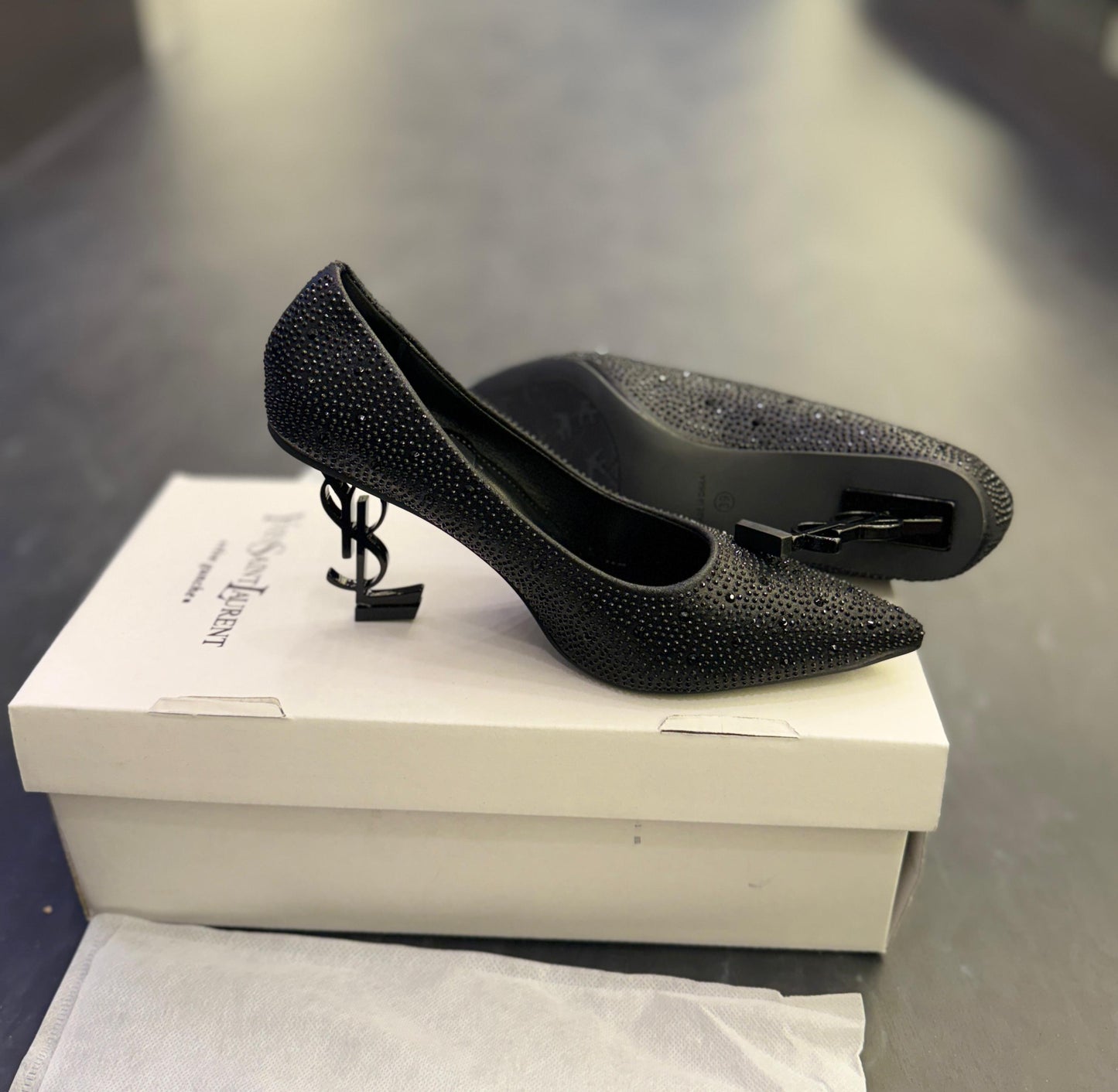 YSL- GLITTERS SIGNATURE HEELS