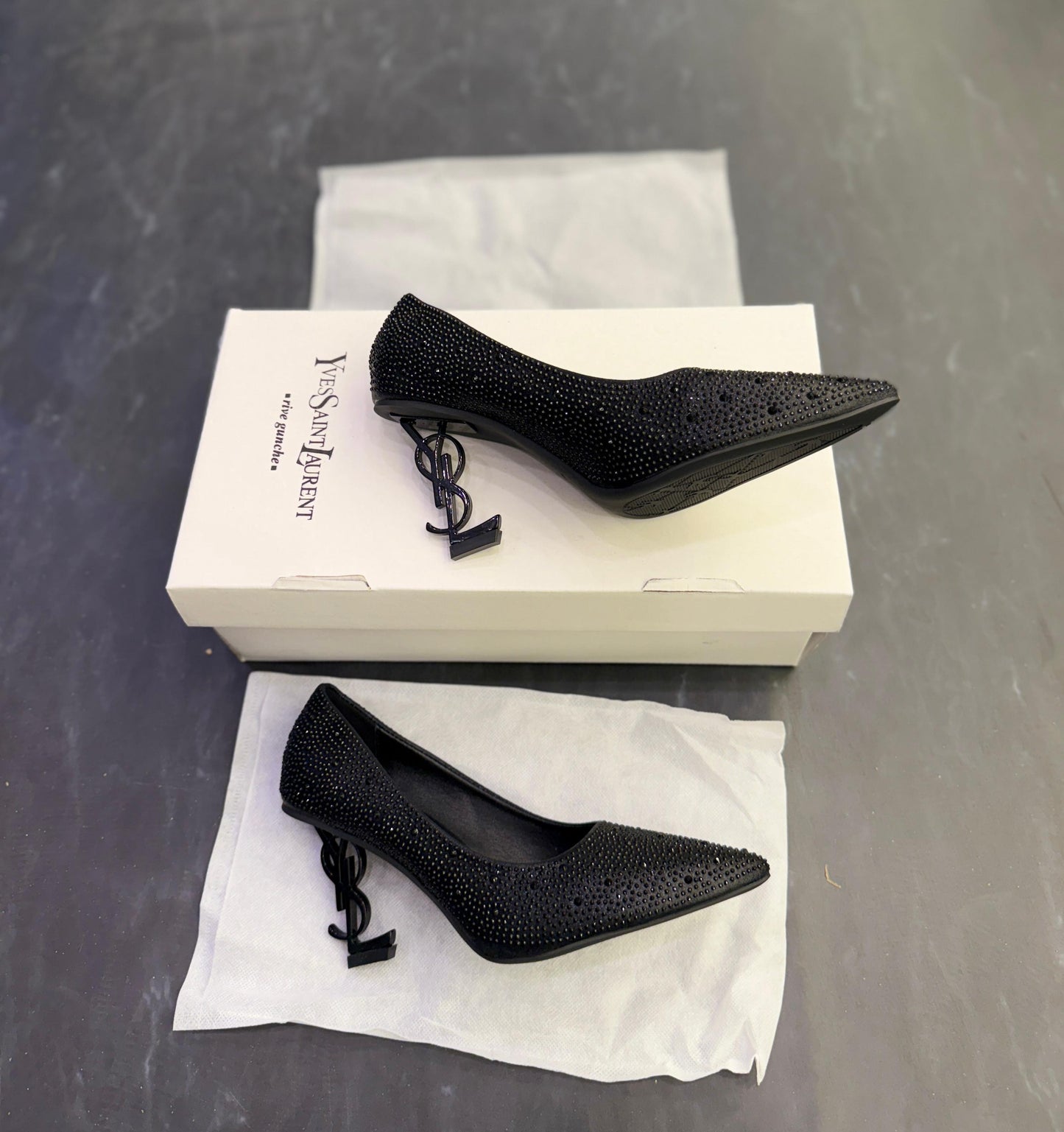 YSL- GLITTERS SIGNATURE HEELS
