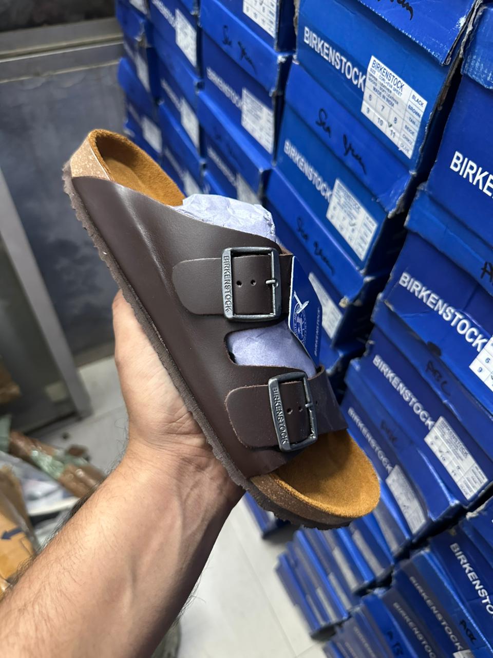 BIRKENSTOCK ARIZONA BROWN LEATHER
