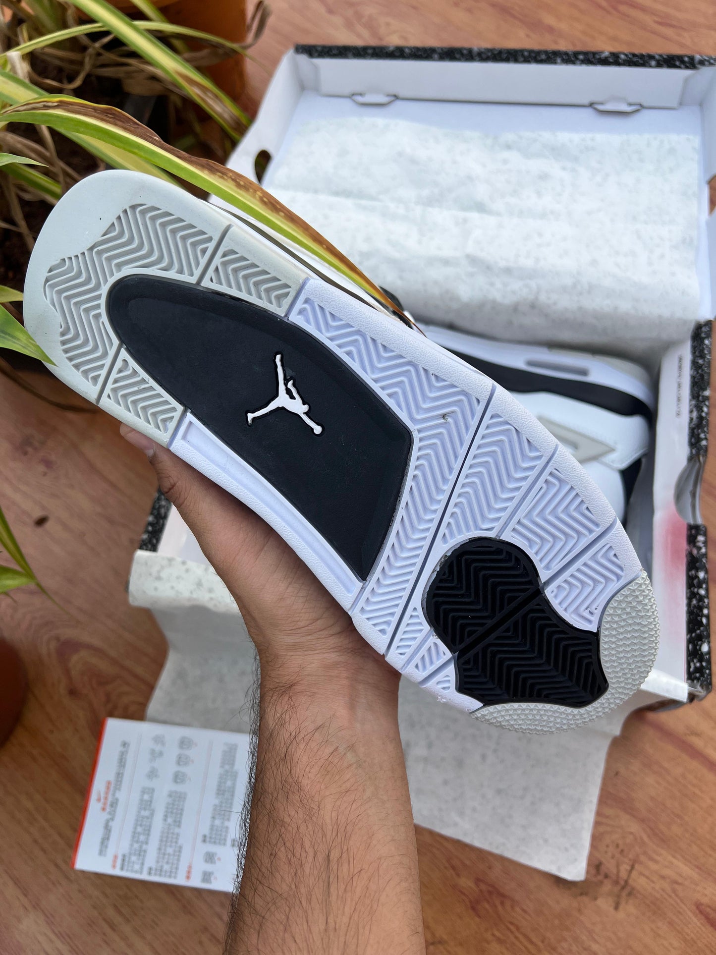 AIR JORDAN RETRO 4 MILITARY BLACK SEMI UA