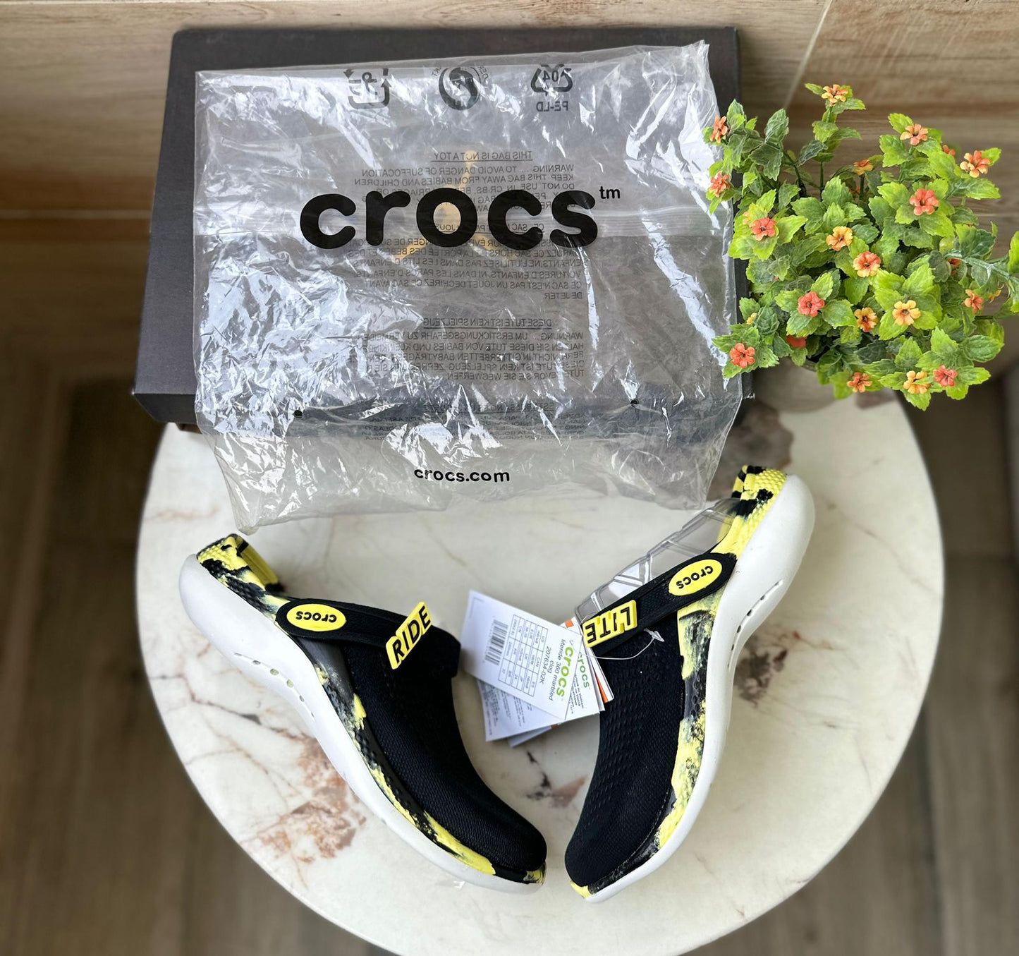 CROCS LITERIDE 360 BLACK YELLOW