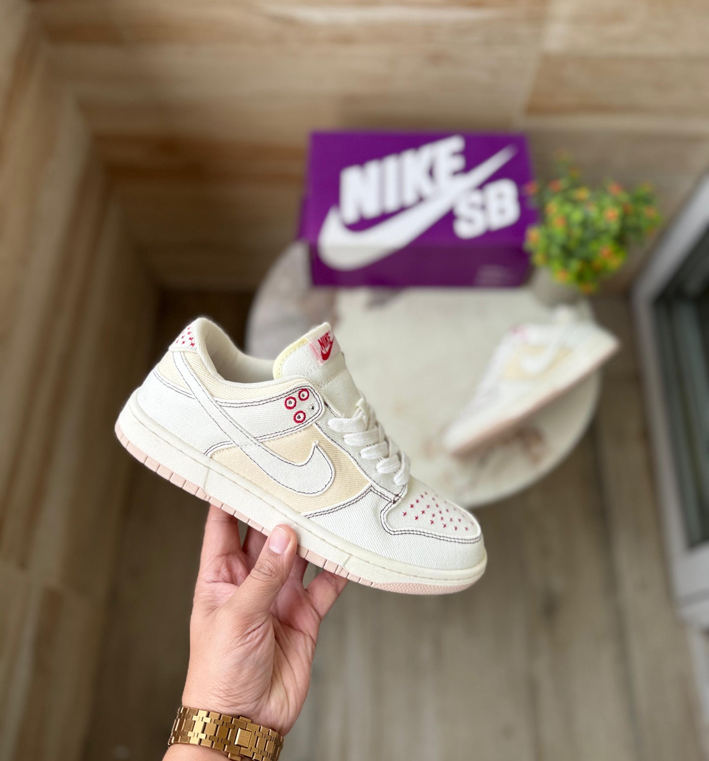 NIKE SB DUNK LOW OREWOOD BROWN SASHIKO OFF WHITE