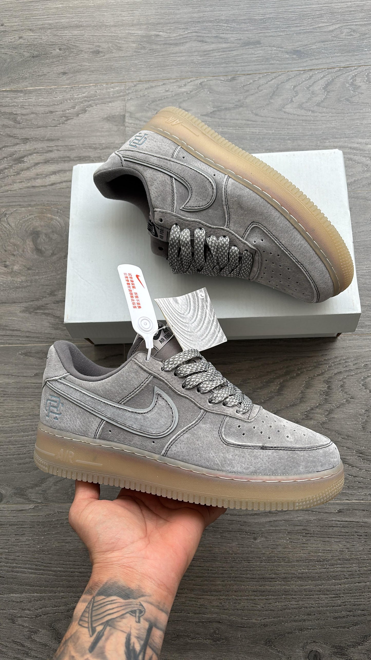 NIKE AIRFORCE ONE SUEDE GREY