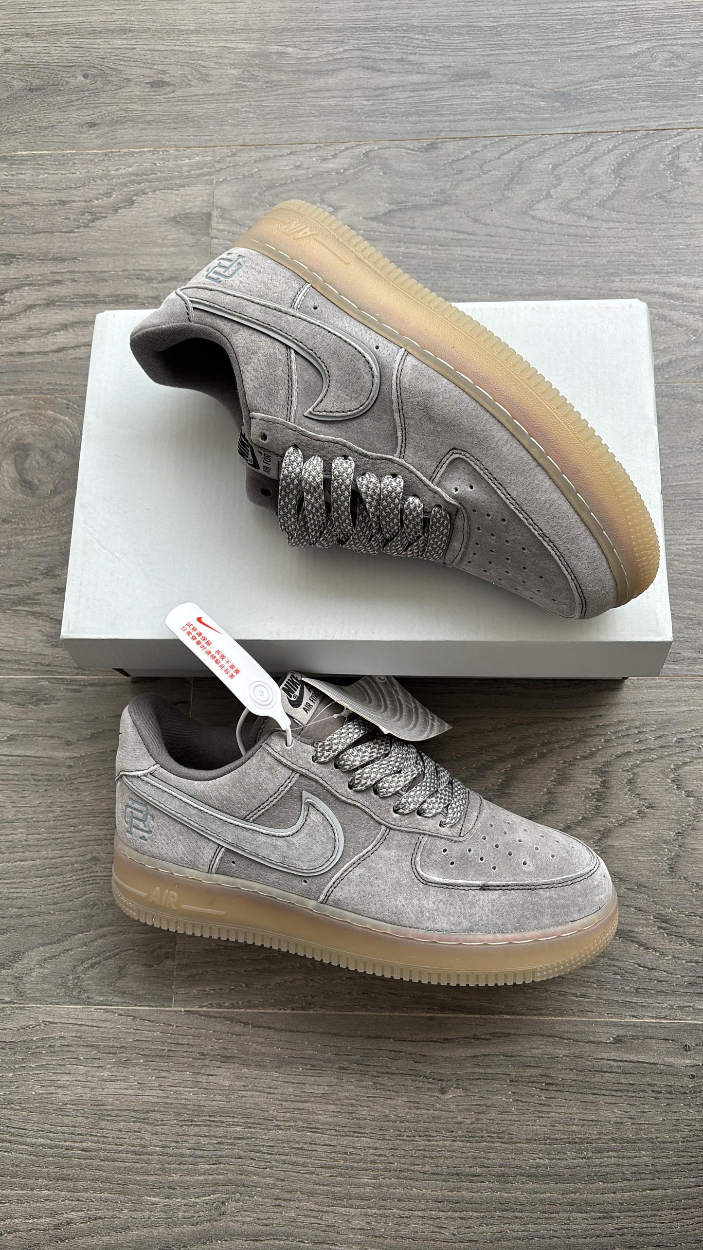 NIKE AIRFORCE ONE SUEDE GREY