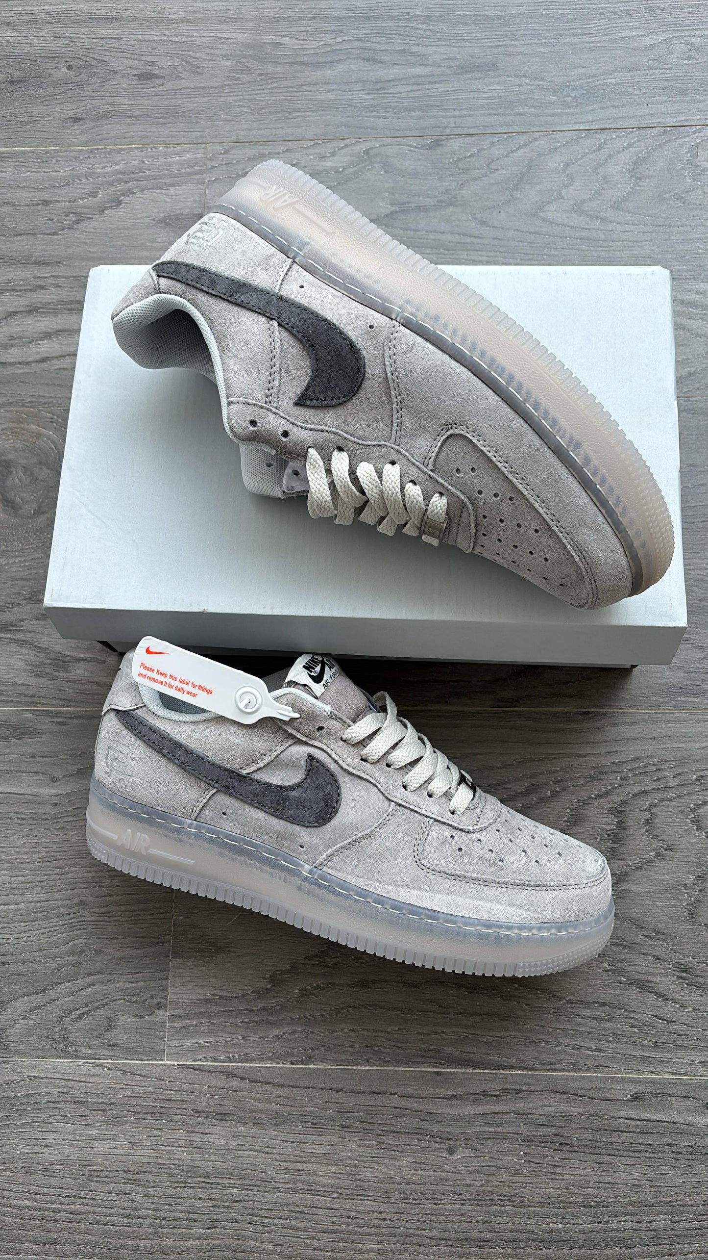 NIKE AIRFORCE ONE SUEDE GREY