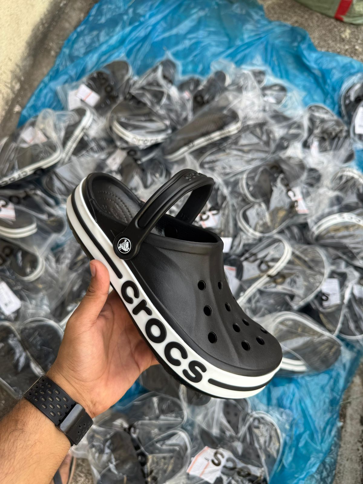 CROCS BAYABAND CLASSIC CLOG BLACK