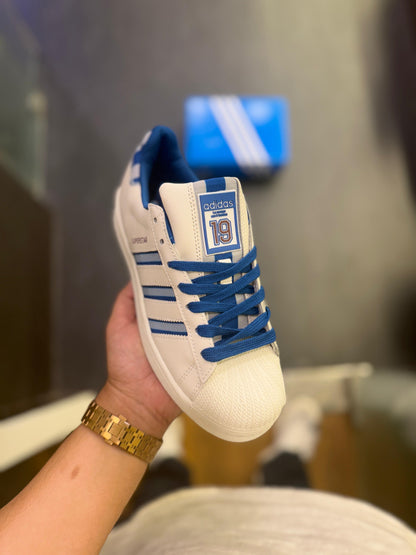 ADIDAS SUPERSTAR 19 WHITE BLUE 2025