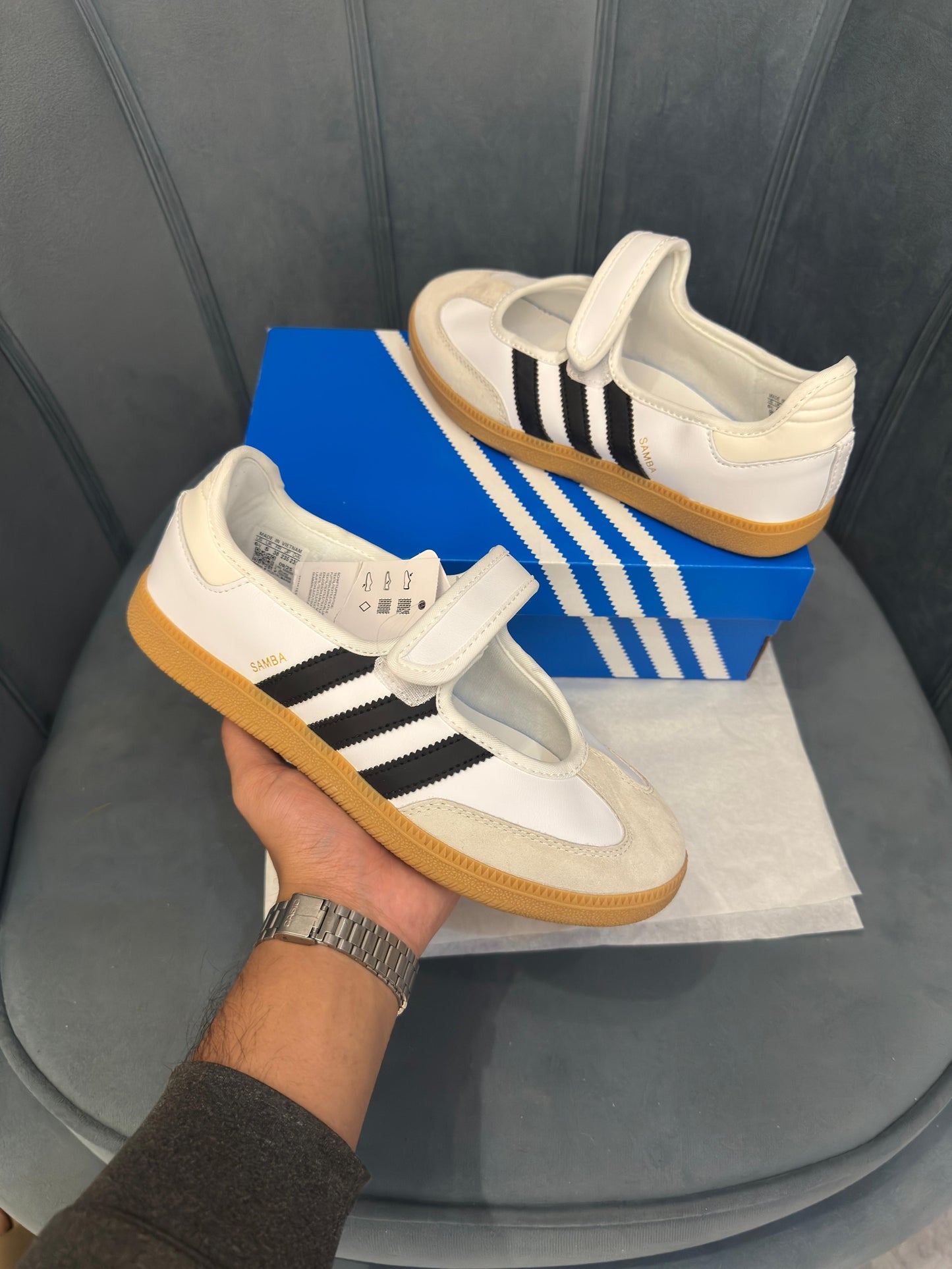 ADIDAS ORGINALS SAMBA JANE WHITE BLACK BALLET