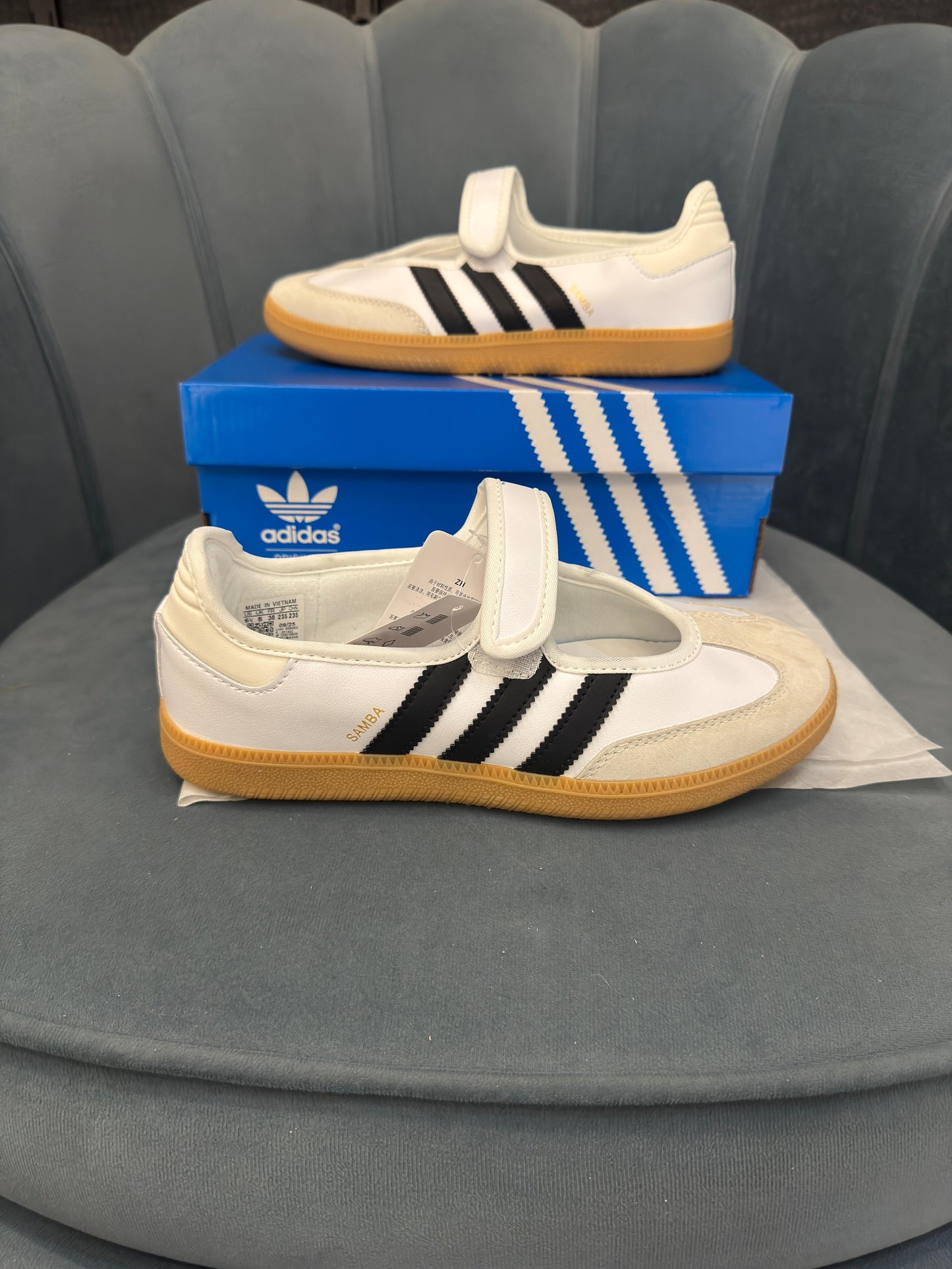 ADIDAS ORGINALS SAMBA JANE WHITE BLACK BALLET