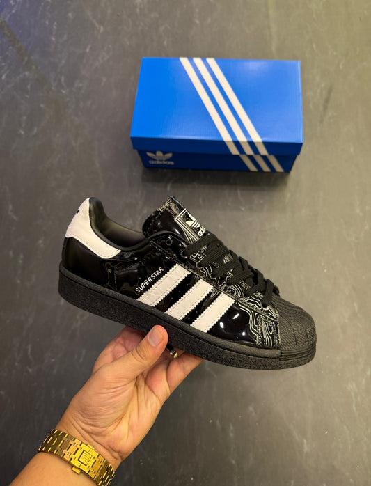 ADIDAS SUPERSTAR ATMOS BLACK PATENT