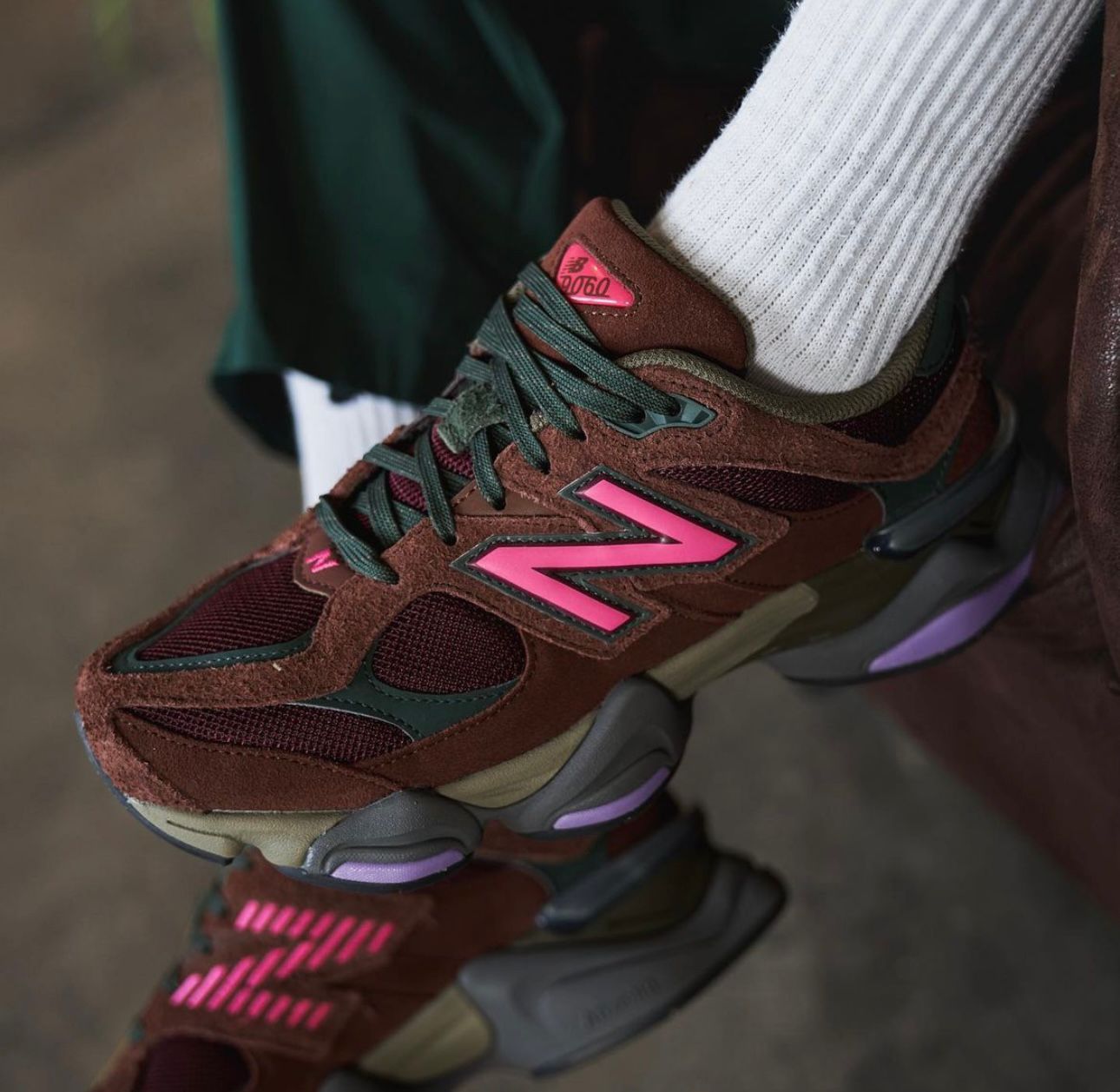 New Balance 9060 Rich Oat Burgundy