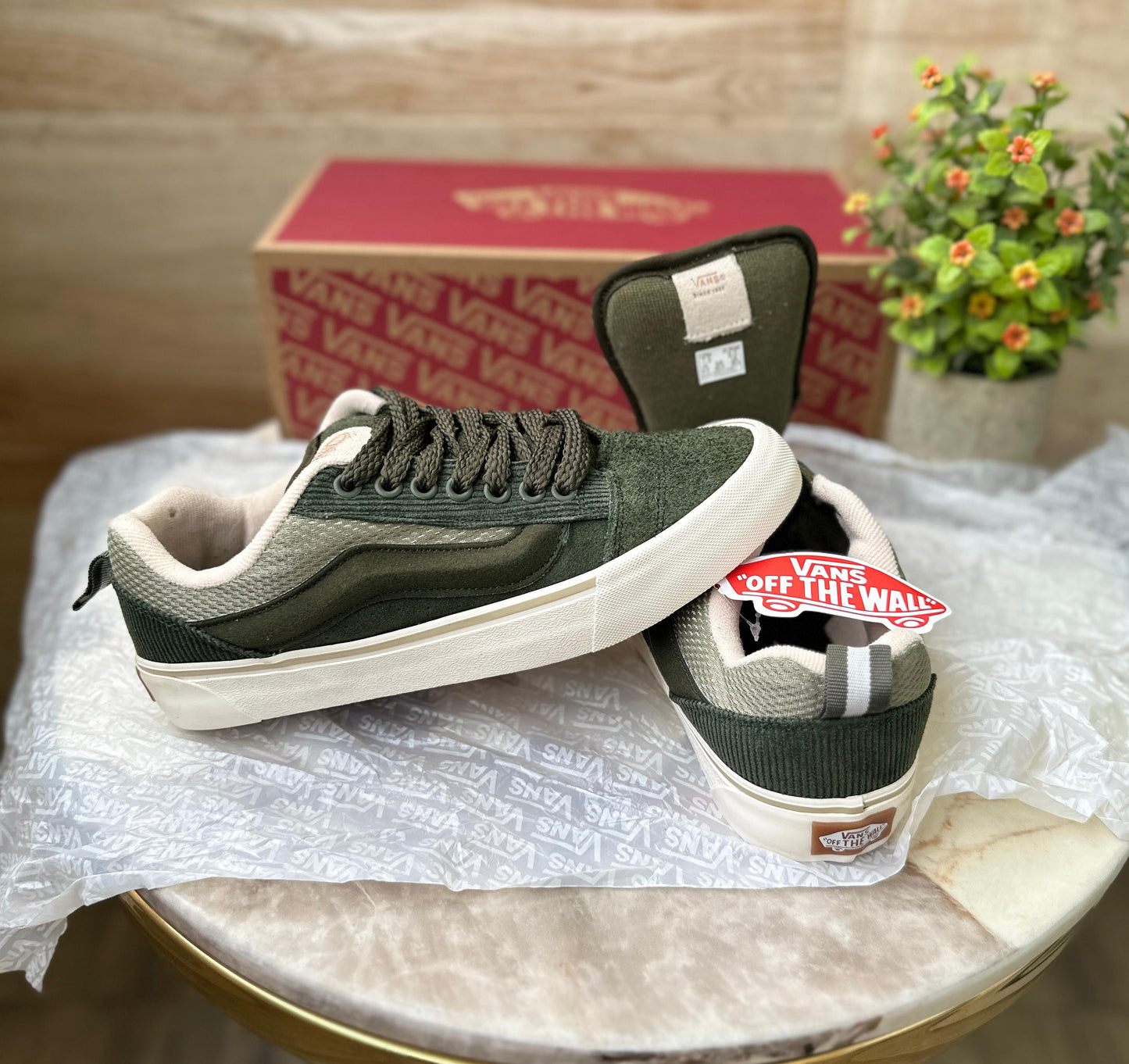 Vans old skool knu olive green – Snapkicks