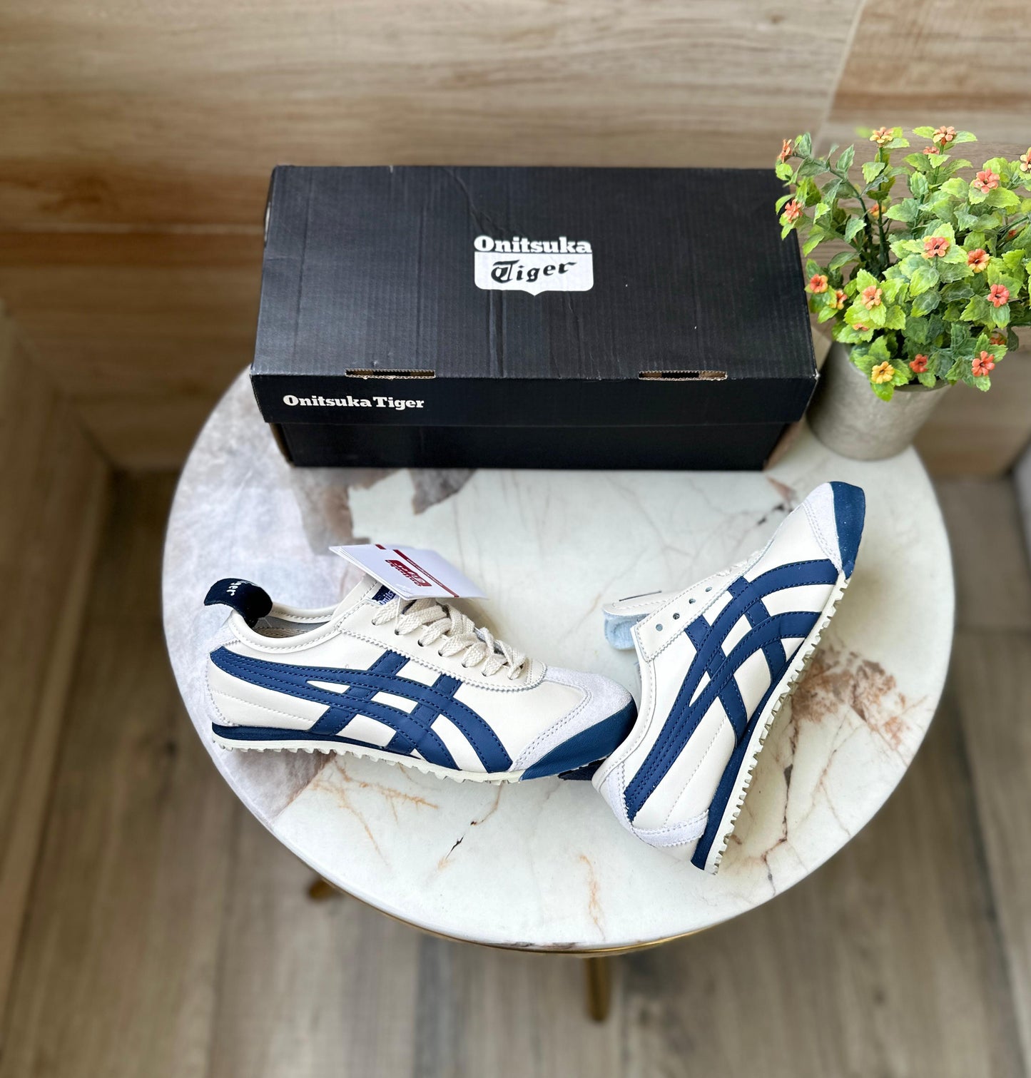 Onitsuka tiger leather navy