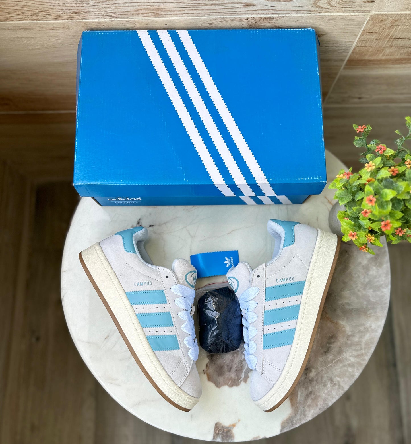 ADIDAS ORIGINALS CAMPUS WHITE PRELOVED BLUE