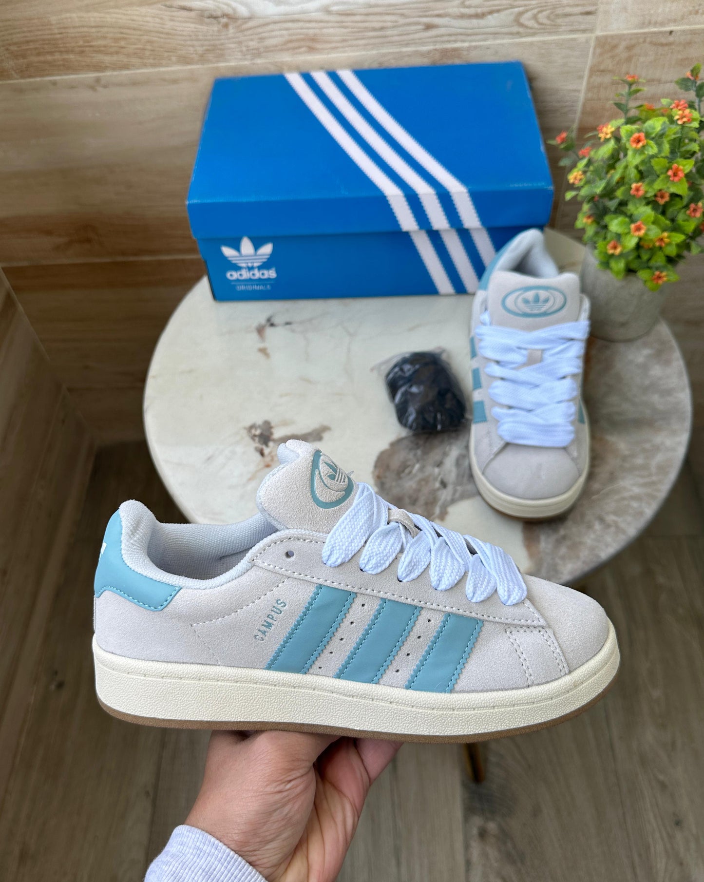 ADIDAS ORIGINALS CAMPUS WHITE PRELOVED BLUE