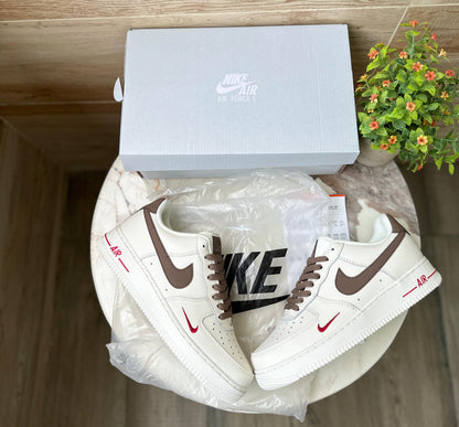 NIKE AIRFORCE BROWN SWOOSH