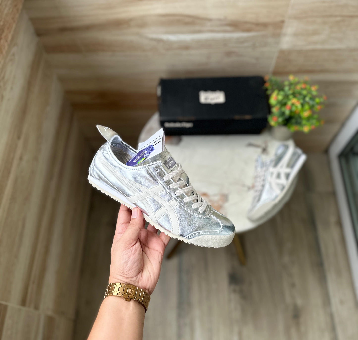 ONITSUKA TIGER TRAINERS SILVER