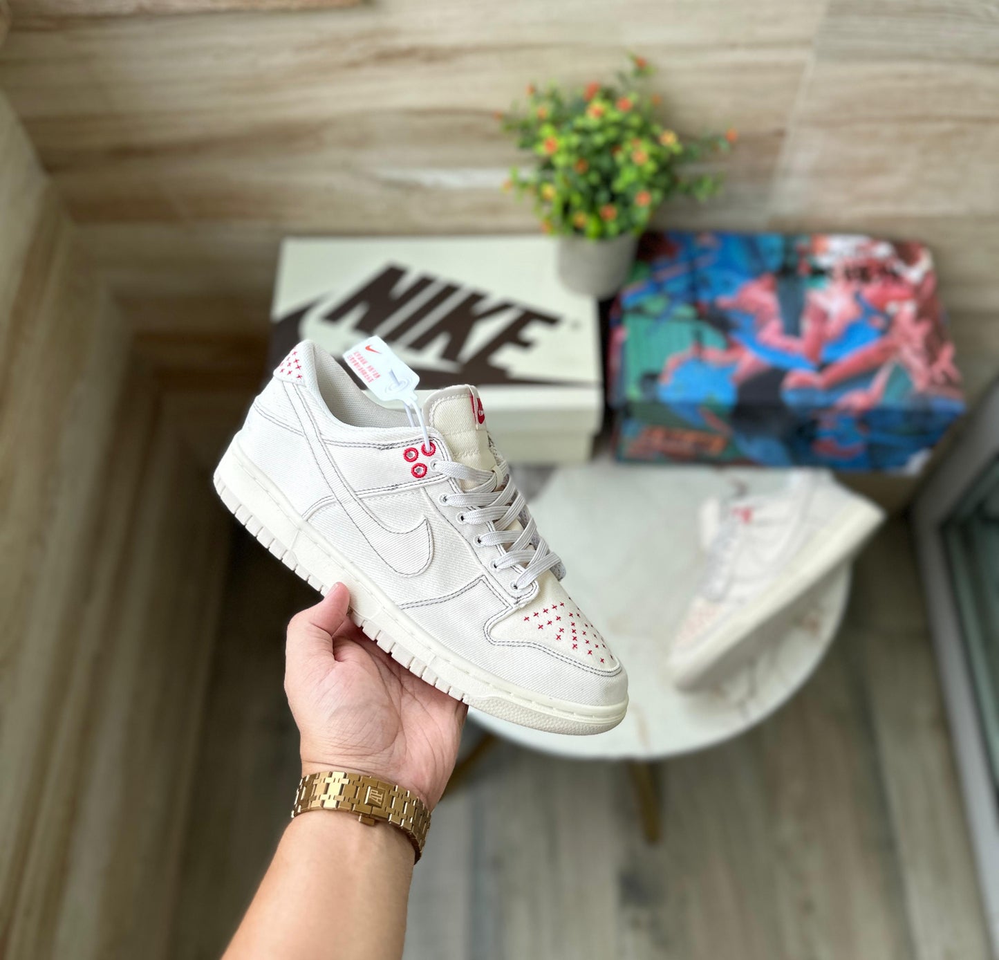 NIKE SB DUNK LOW OREWOOD BROWN SASHIKO OFF WHITE