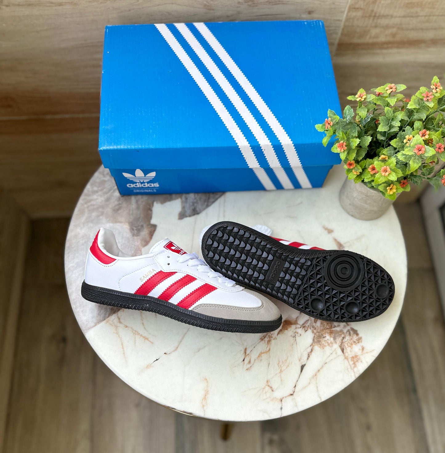 ADIDAS SAMBA WHITE RED