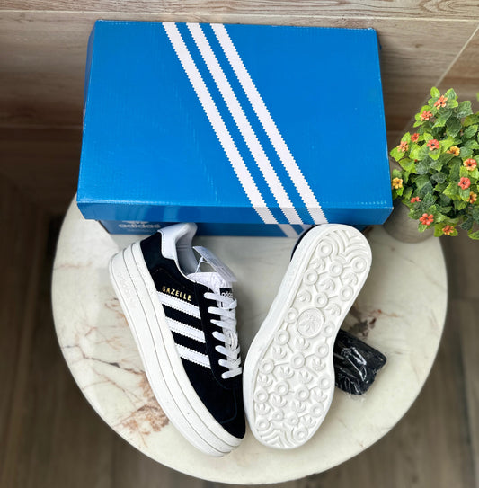 ADIDAS GAZZELE BOLD BLACK WHITE