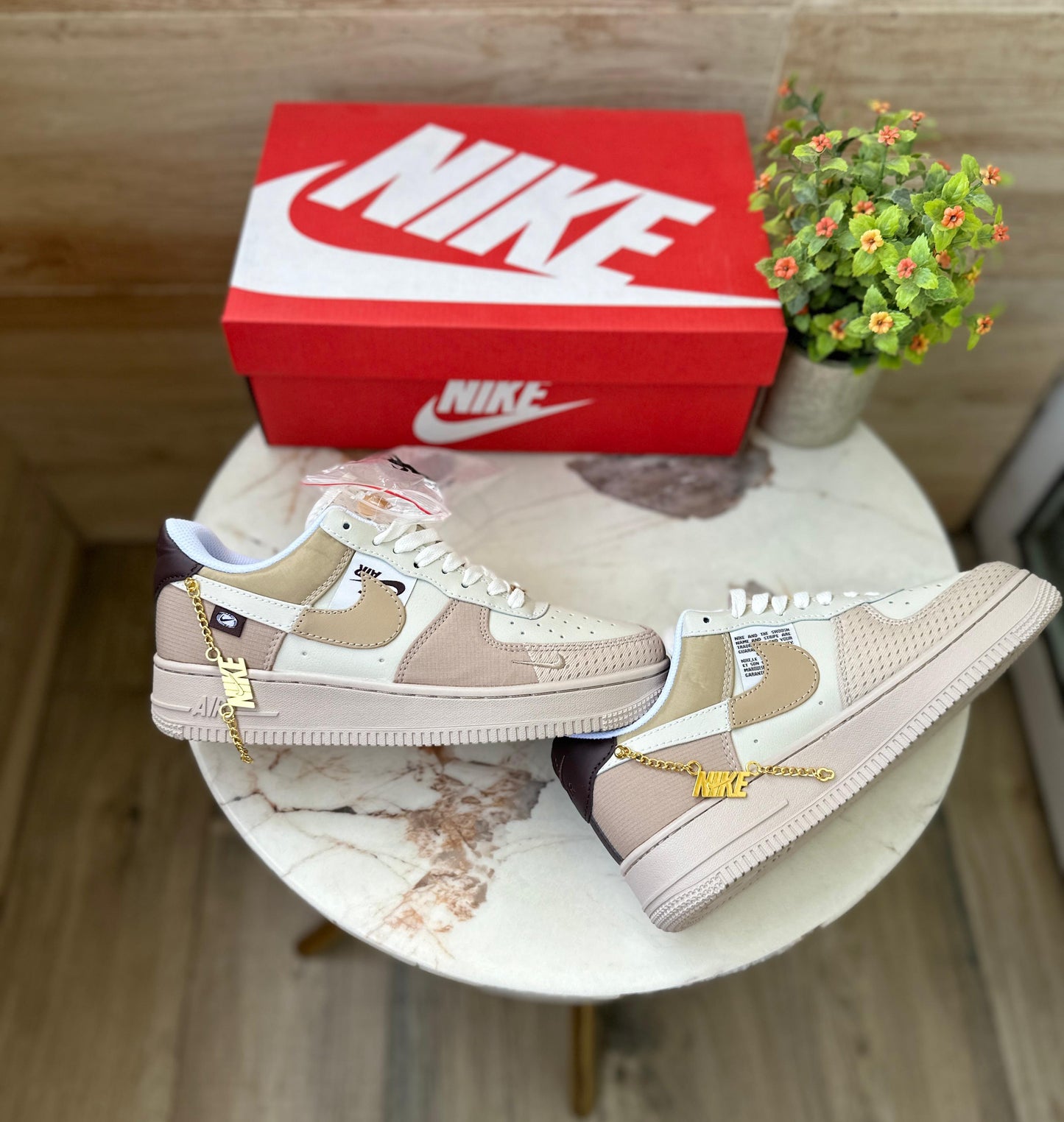 NIKE AIRFORCE ALL PETALS UNITED BEIGE