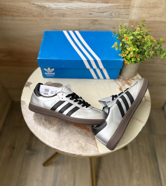 ADIDAS ORIGINALS SAMBA SILVER WHITE