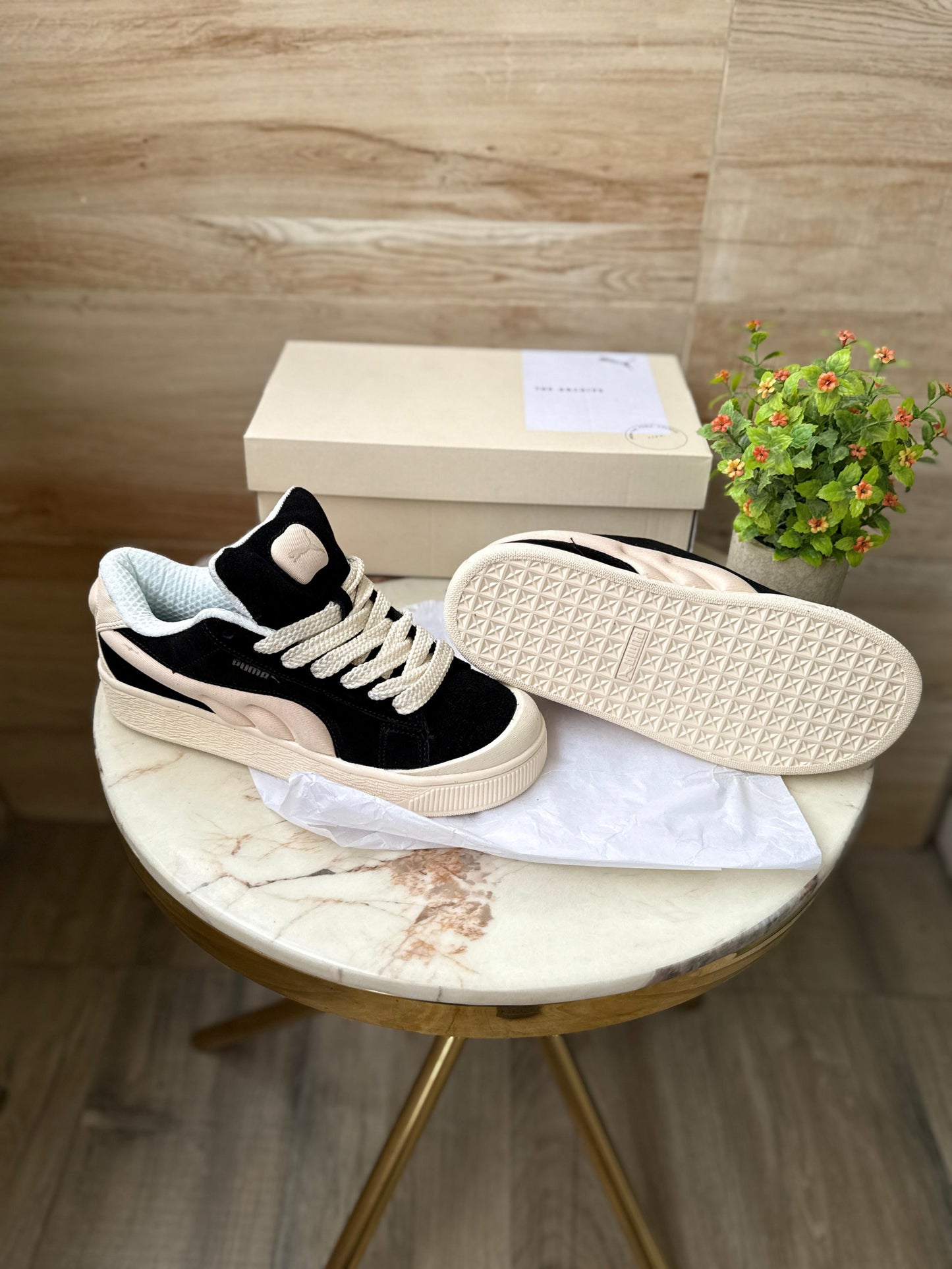 PUMA XL SUEDE CRUSH BLACK WHITE