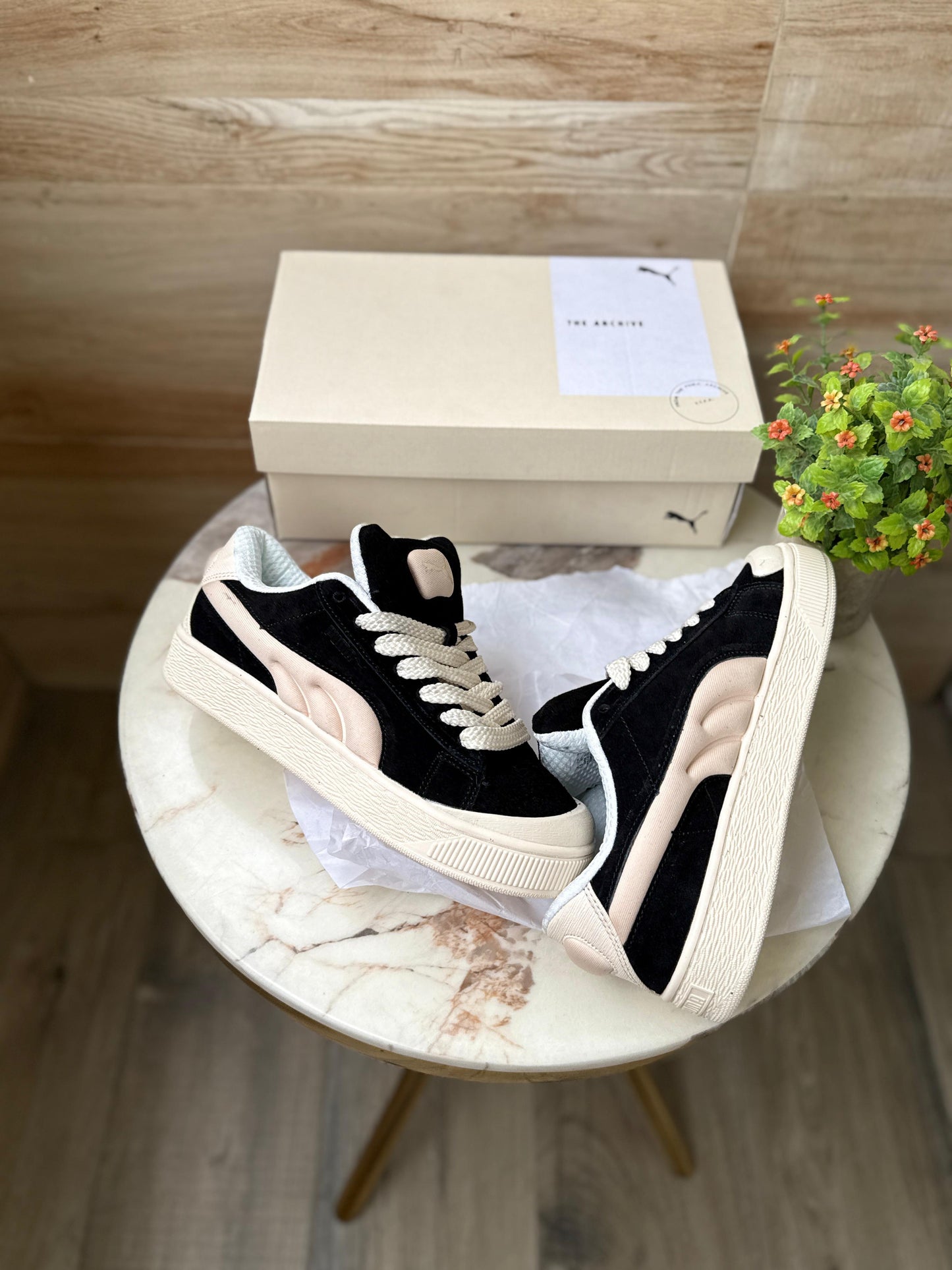 PUMA XL SUEDE CRUSH BLACK WHITE