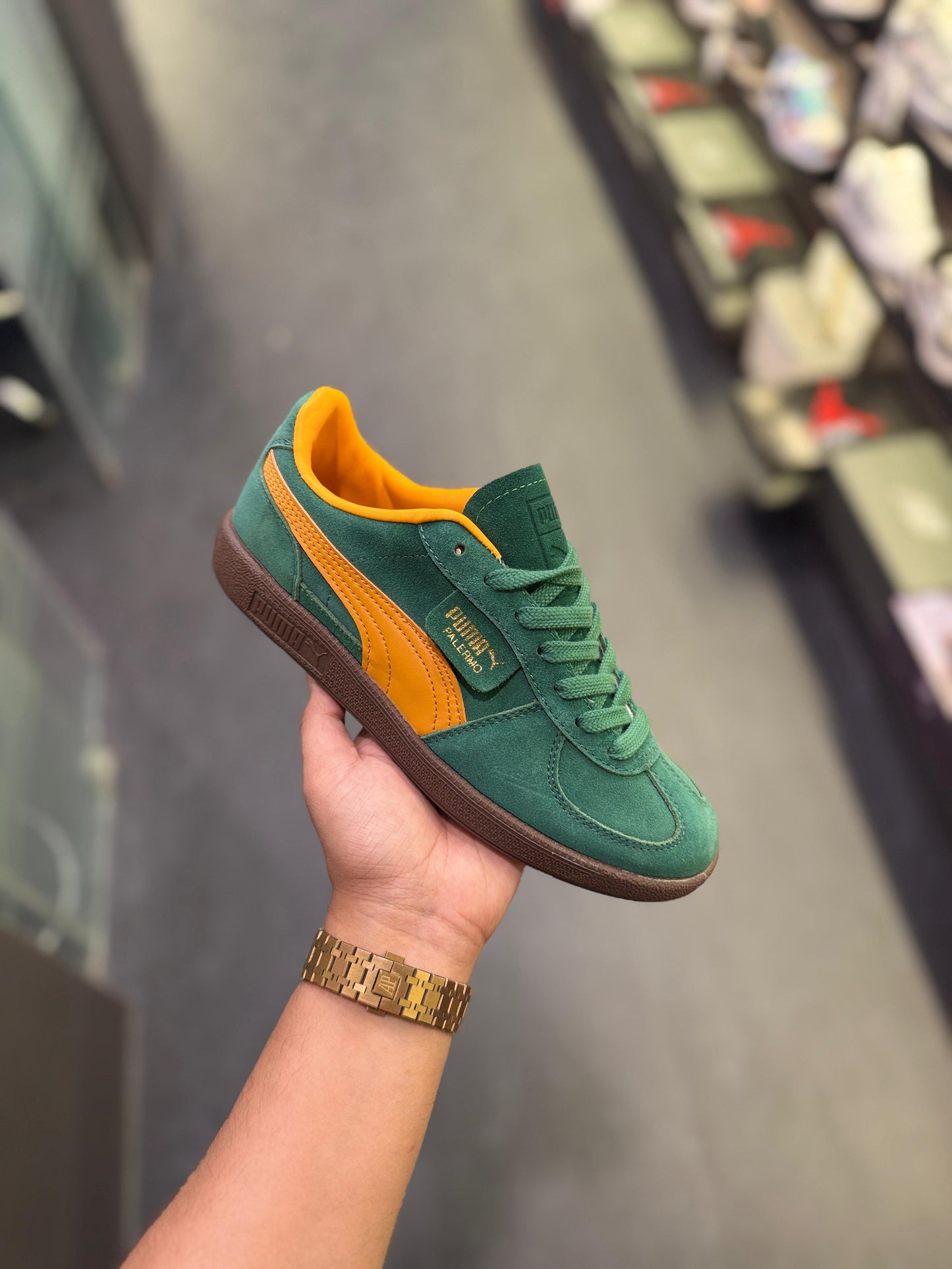 PUMA PALERMO GREEN ORANGE