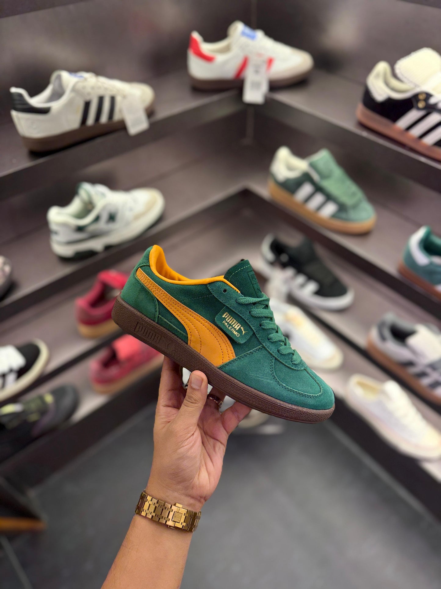 PUMA PALERMO GREEN ORANGE