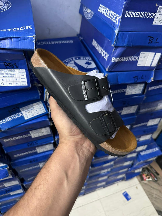 BIRKENSTOCK ARIZONA BLACK LETHER