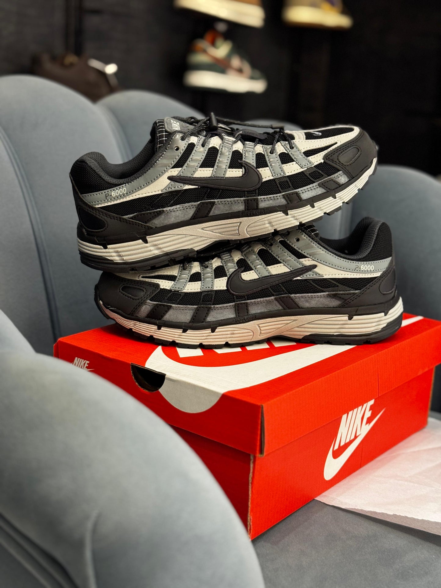 NIKE P-6000 TRAINER GREY BLACK