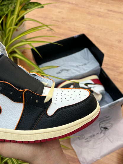 NIKE AIR JORDAN 1 X UNION LA STORM BLACK TOE RED WHITE SEMI UA