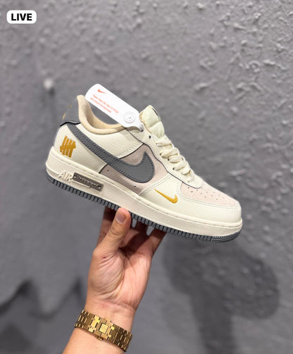 NIKE AIRFORCE CUSTOM BEIGE UNDERSTAND UNDEFEATED 2025