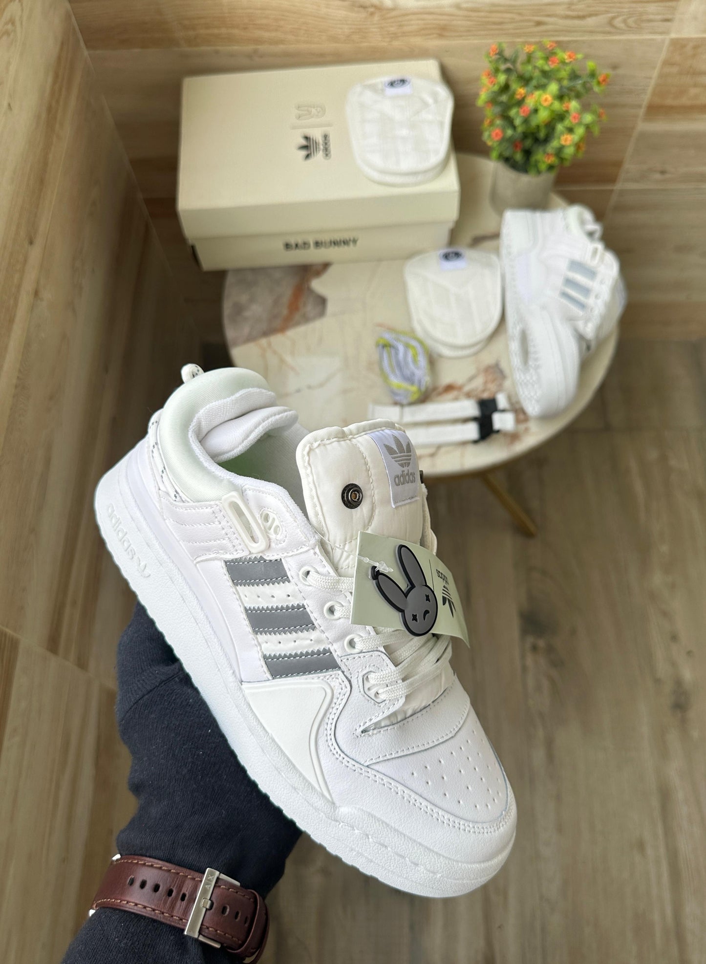 Adidas Bad bunny White Grey