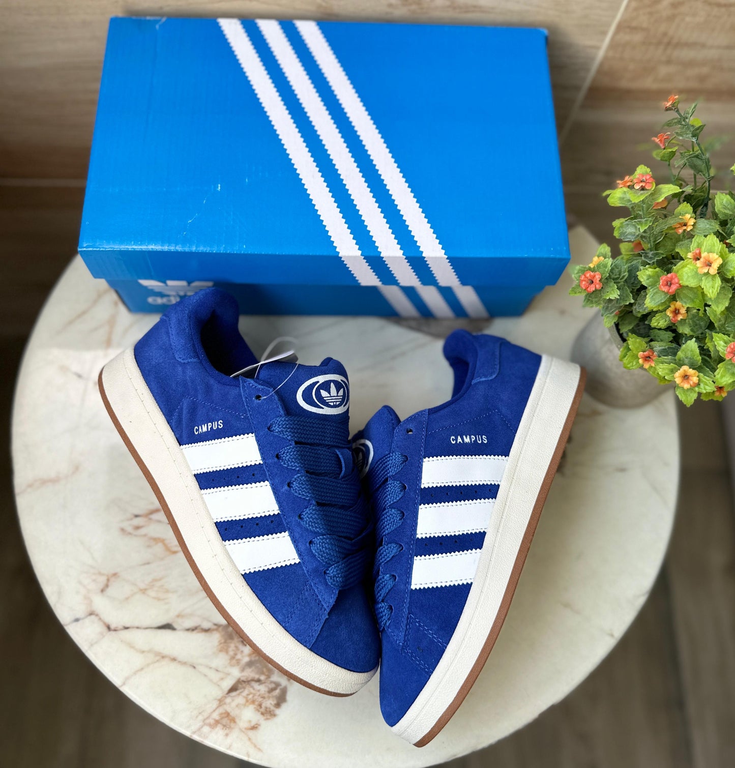 Adidas Campus White Preloved Blue